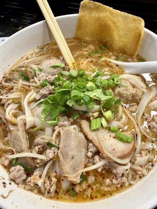 BBQ pork noodles soup